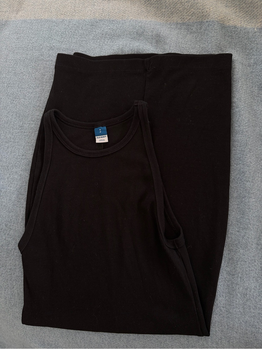 Black Ribbed Tank Top Mini Dress